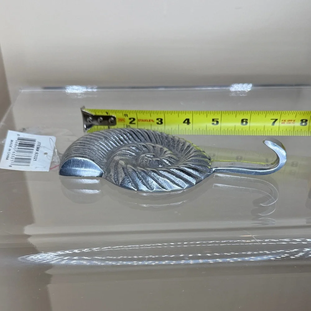 Silver Nautilus Wall Hook